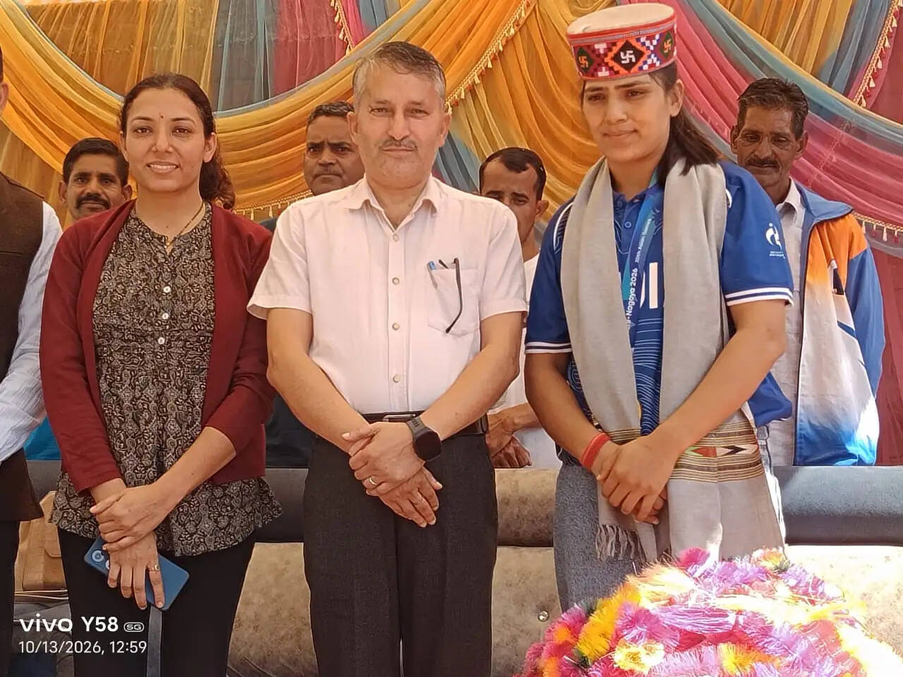 एशियन गेम्स की स्वर्ण पदक विजेता कबड्डी खिलाड़ी भावना ठाकुर को किया सम्मानित