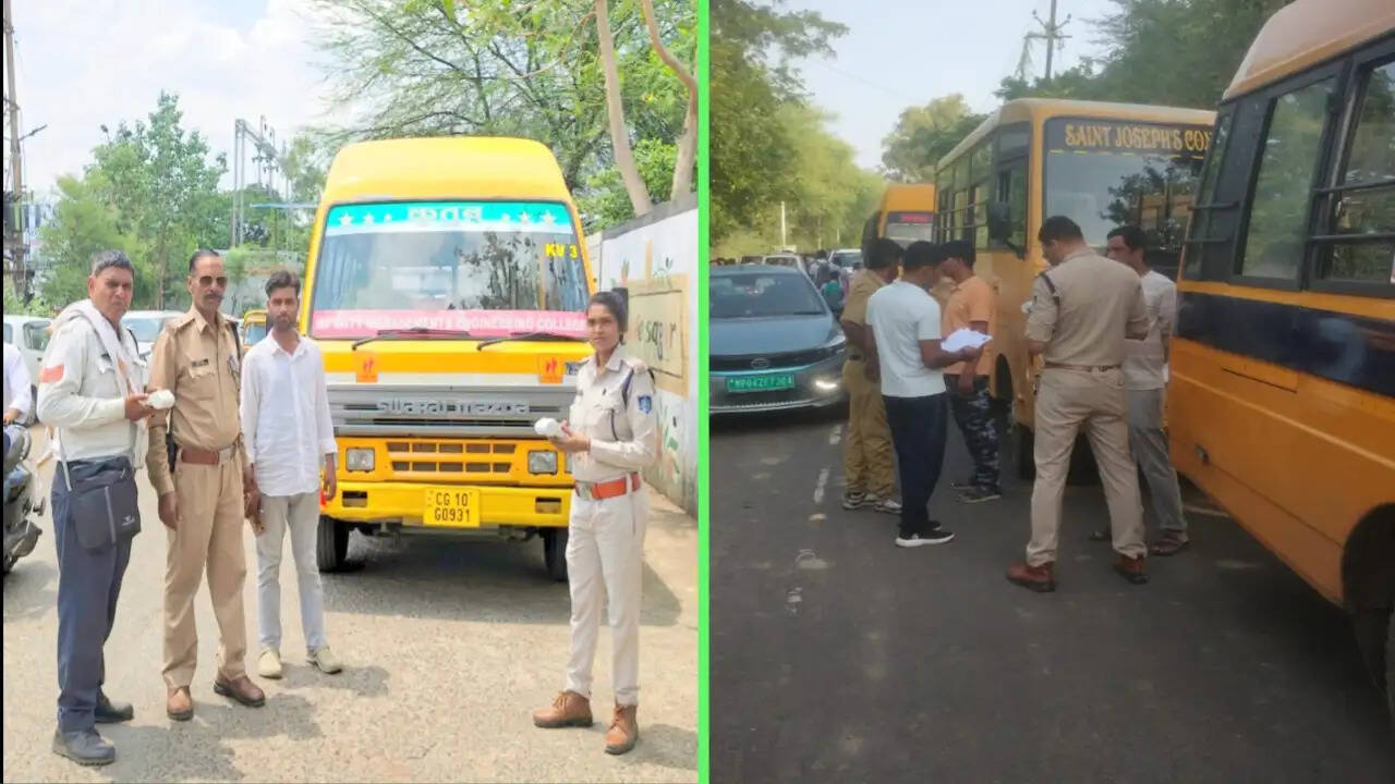 सागरः स्कूली बच्चों की सुरक्षा को लेकर पुलिस सख्त, 3 दिनों में 28 स्कूल बसों पर कार्रवाई