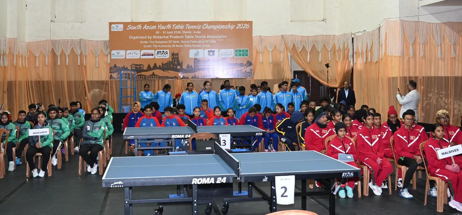 शिमला में दक्षिण एशियाई युवा टेबल टेनिस प्रतियोगिता शुरू, 5 देश ले रहे हिस्सा