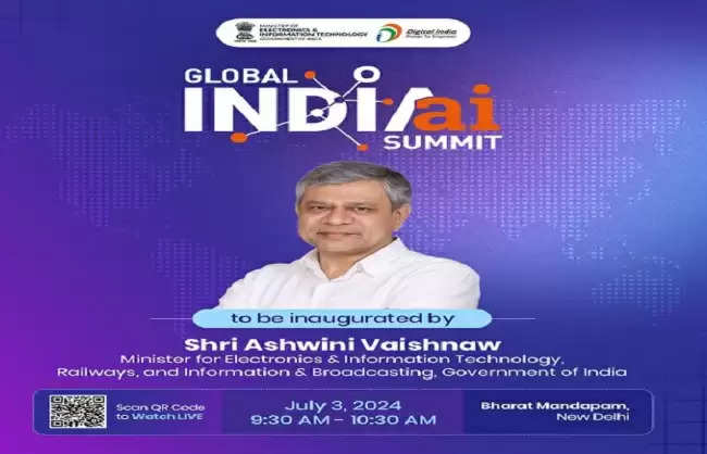 'ग्लोबल इंडिया एआई शिखर सम्मेलन' 2024 का उद्घाटन करेंगे अश्विनी वैष्णव