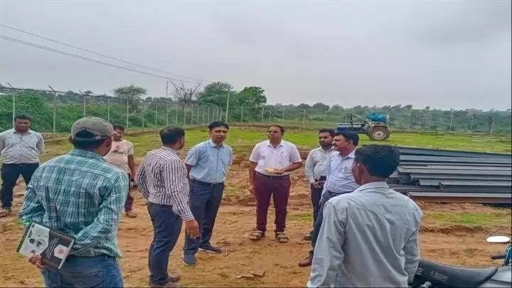 इंदौरः विद्युत वितरण कंपनी के एमडी तोमर ने देखा निर्माणाधीन ग्रिड, पौधा भी रोपा