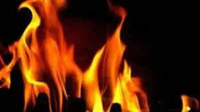 सेब की खाली ट्रे जलाते समय आग की चपेट में आया युवक, मौत