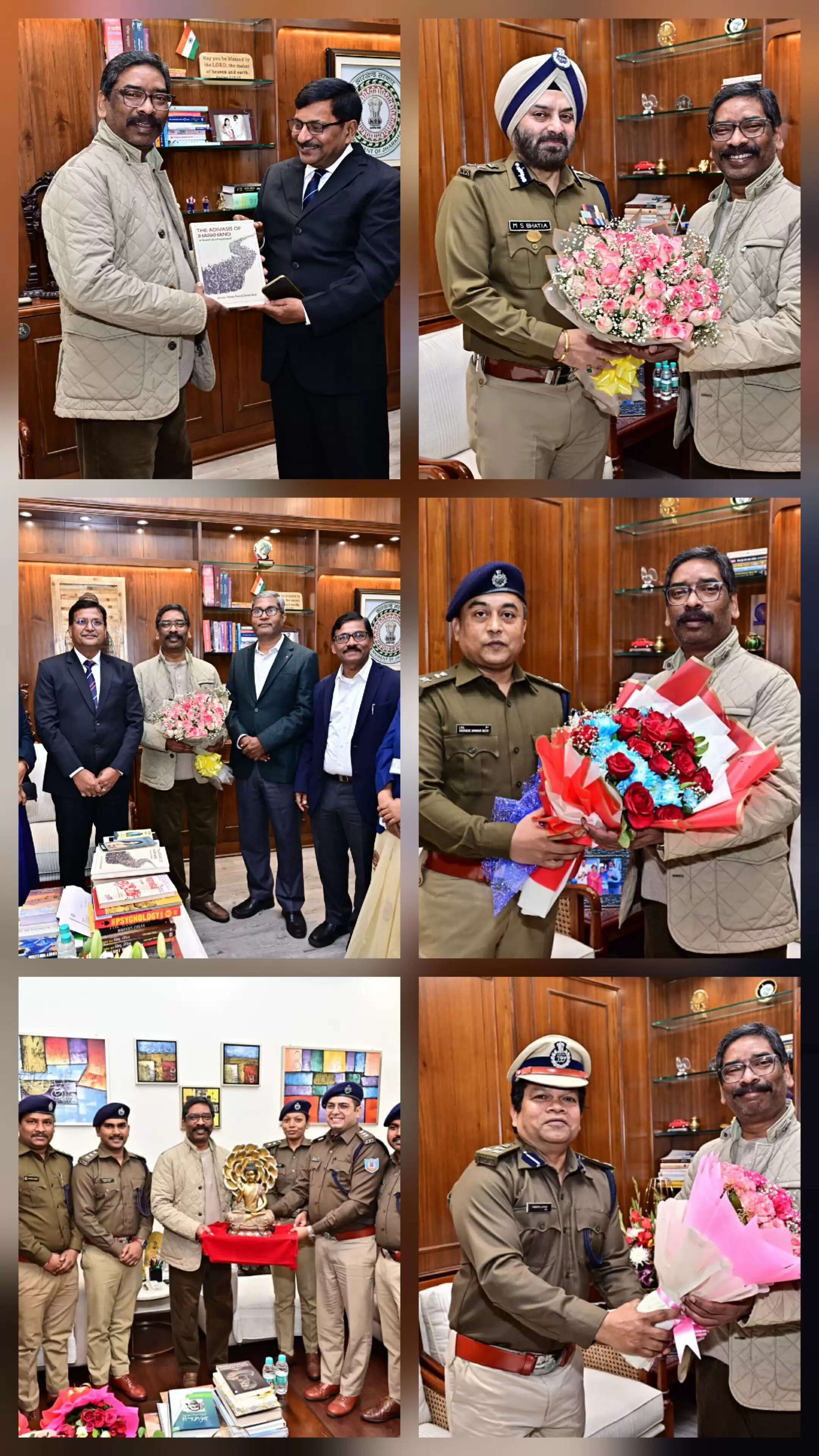 मुख्यमंत्री से प्रशासनिक और पुलिस अधिकारियों ने की मुलाकात, दी नव वर्ष की बधाई