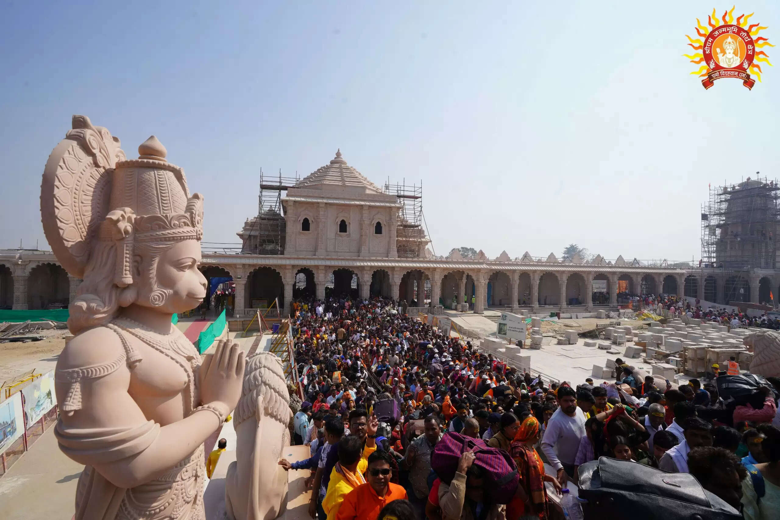 श्रीराम जन्मभूमि मंदिर में 12 फरवरी तक&nbsp; नहीं मिलेगा वीआईपी पास&nbsp;
