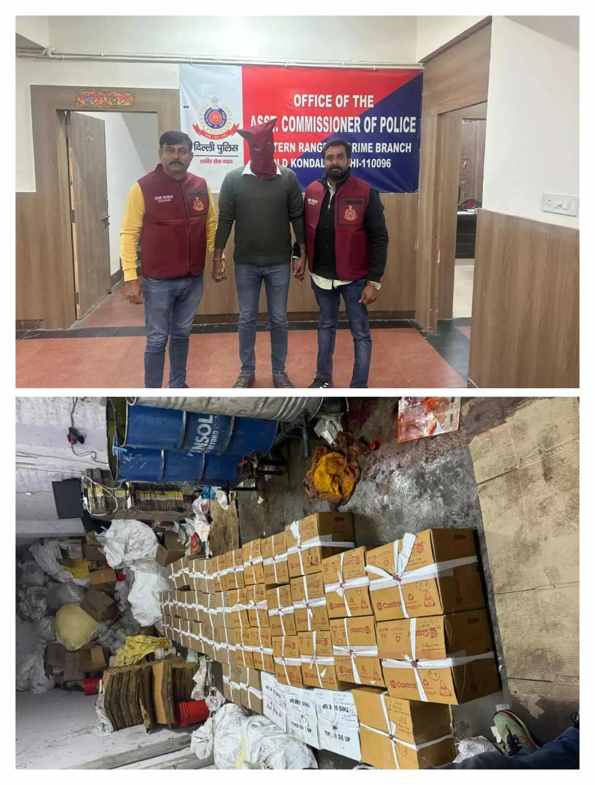 नकली इंजन ऑयल फैक्ट्री का भंडाफोड़, एक गिरफ्तार