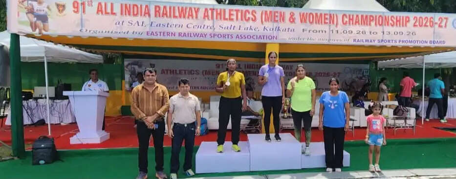 अखिल भारतीय अंतर रेलवे एथलेटिक्स चैंपियनशिप में उत्तर पश्चिम रेलवे के खिलाड़ियों का शानदार प्रदर्शन