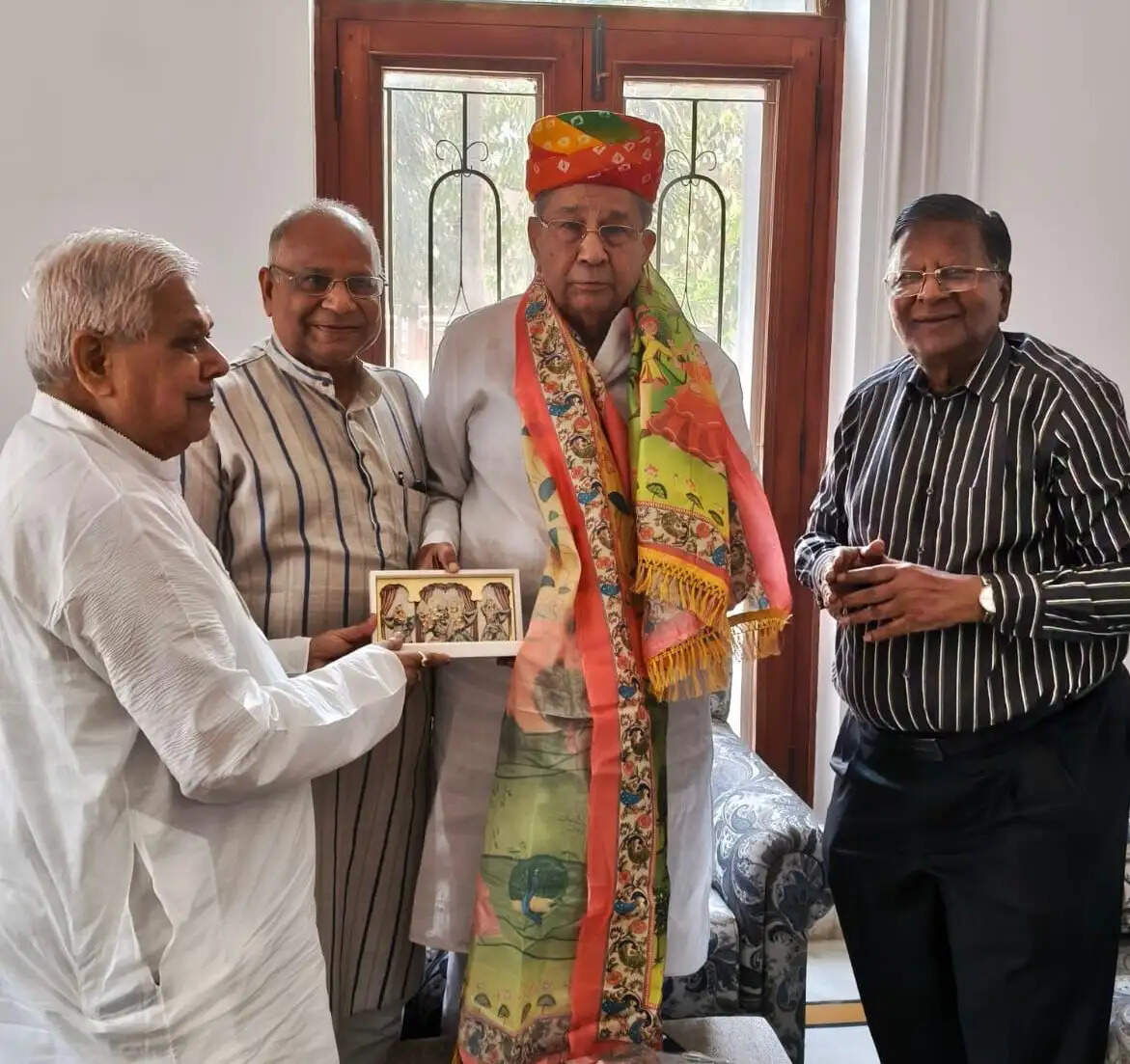 मारवाड़ी सम्मेलन के प्रतिनिधिमंडल ने राज्यसभा सांसद घनश्याम तिवाड़ी से की मुलाकात