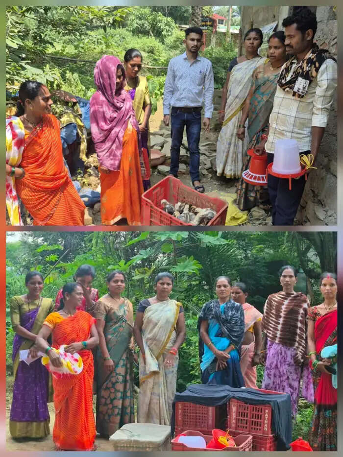 लोहंडीगुड़ा में इंटीग्रेटेड फार्मिंग क्लस्टर ब्रीडिंग सेंटर से 15 किसानों को मिले 600 चूजे