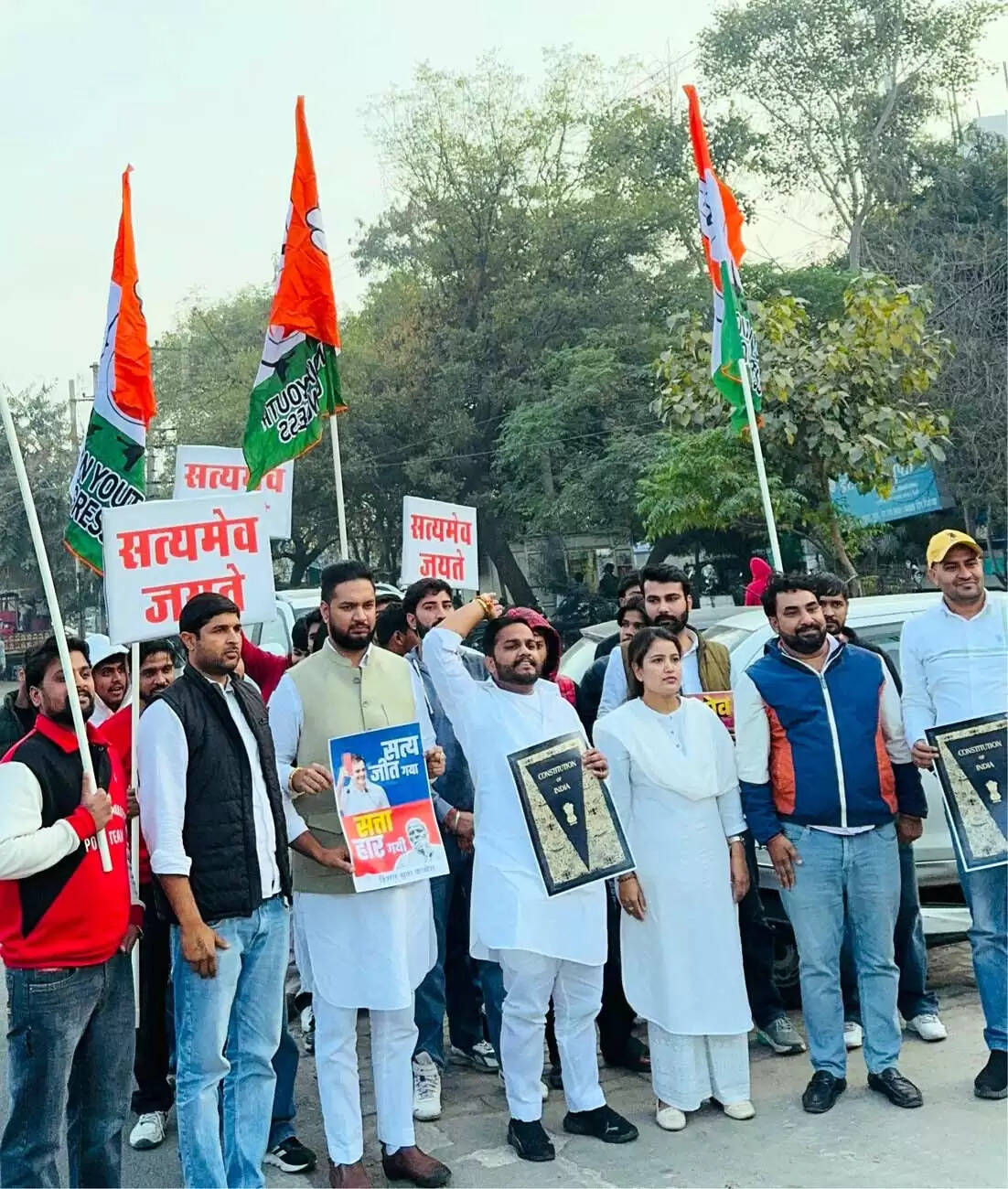 हिसार : युवा कांग्रेस का भाजपा कार्यालय पर हल्ला बोल : भारत सोनी