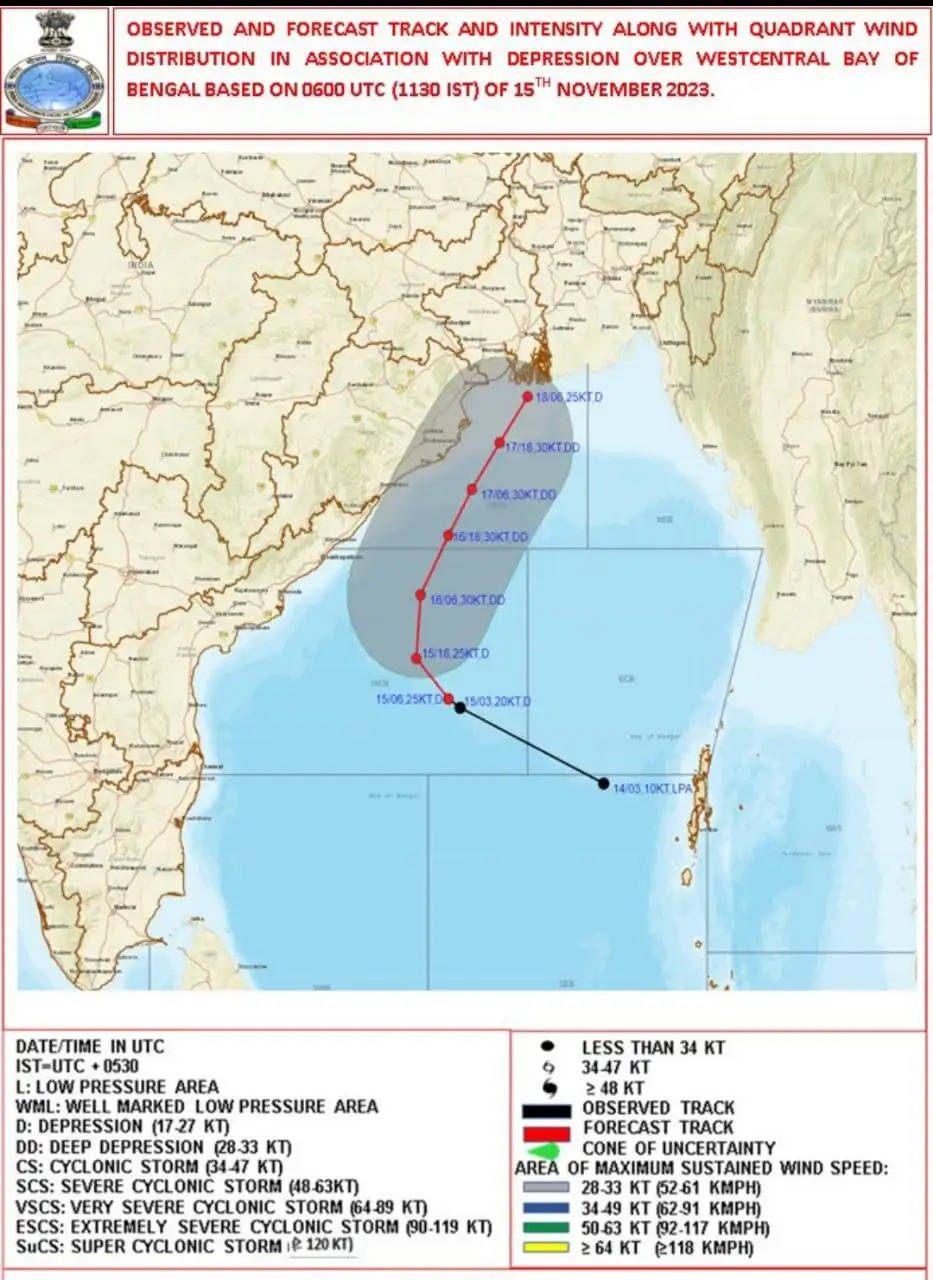 पश्चिम बंगाल व तटीय ओडिशा में अगले दो दिनों में हो सकती है भारी बारिश