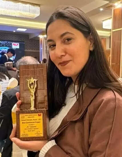 वास्तुकार उपासना को मिला राष्ट्रीय सम्मान बेस्ट कमर्शियल अवार्ड 2024-25 से सम्मानित