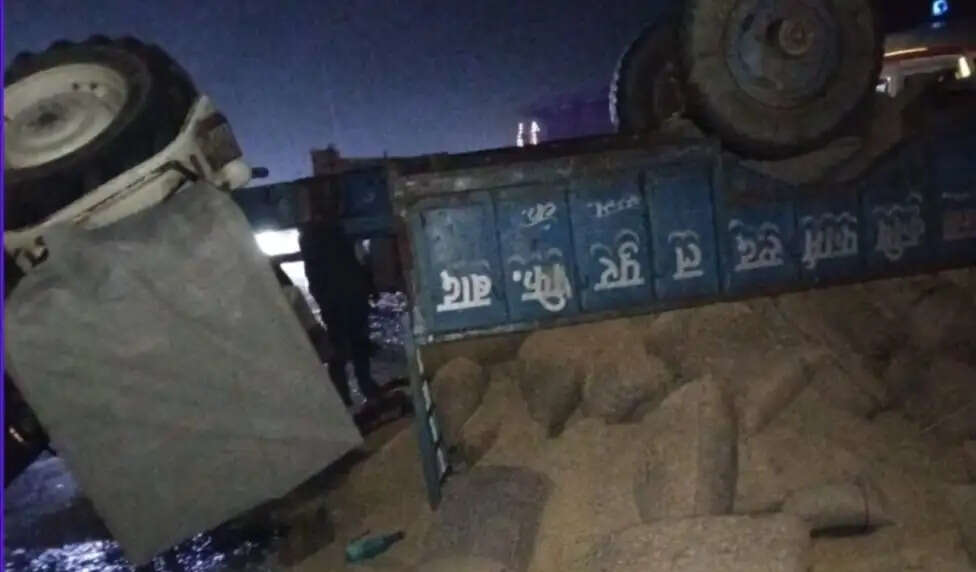 ट्रैक्टर-ट्रॉली पलटने से चाचा-भतीजे की मौत, एक घायल