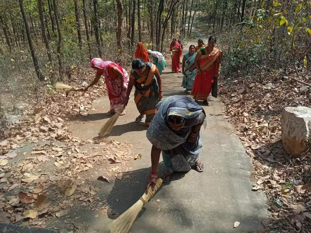 जांजगीर : जिला पंचायत सीईओ ने झाड़ू लगा कर दिया स्वच्छता का संदेश