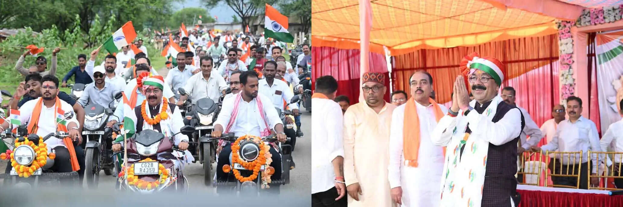 उप मुख्यमंत्री अरुण साव ने तिरंगा यात्रा में देश के स्वतंत्रता सेनानियों को किया नमन