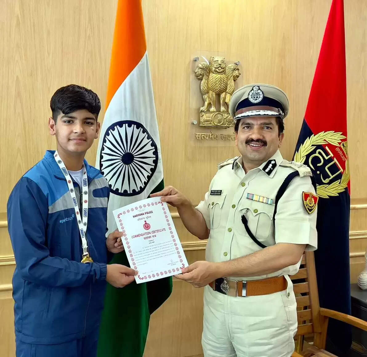 फरीदाबाद: सिपाही के बेटे सक्षम ने तीरंदाजी में जीता गोल्ड