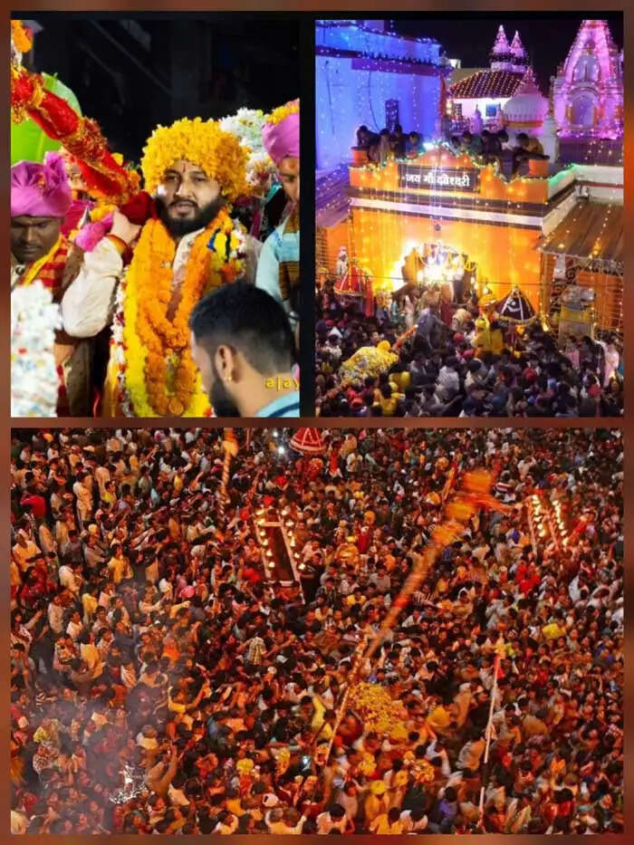 बस्तर दशहरा के मावली परघाव में माता मावली की डोली व छत्र काे मंदिर में किया गया स्थापित