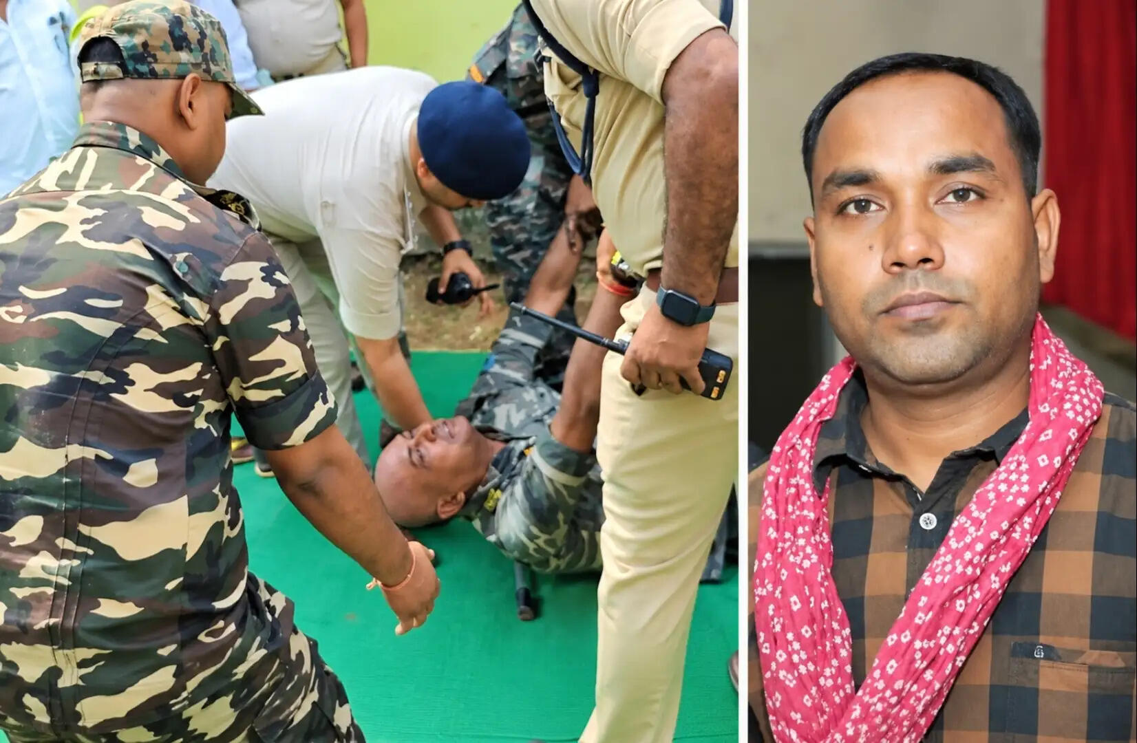 मुखयमंत्री के दरवाजे पर बेहोश हुआ सिपाही, पत्रकार ने सीपीआर देकर बचाई जान