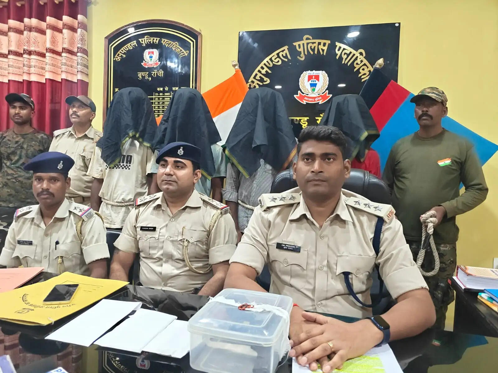 लूटेरा गिरोह के चार अपराधी हथियार के साथ गिरफ्तार
