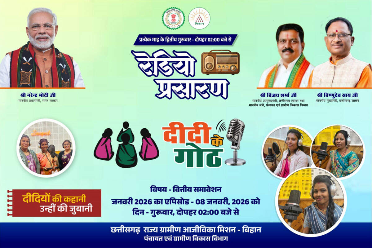 रायपुर : ‘दीदी के गोठ’ का छठवां एपिसोड आठ&nbsp;जनवरी को होगा प्रसारित