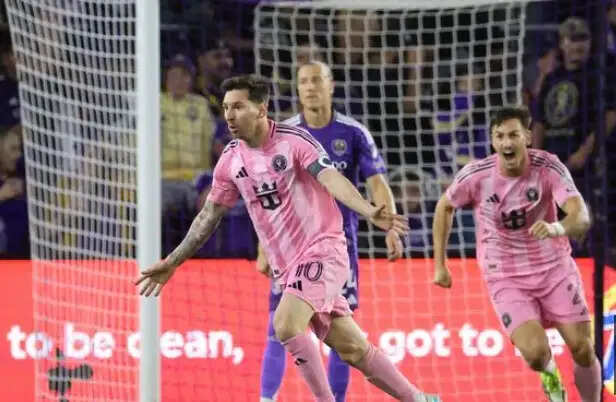 एमएलएस : मेसी के दो गोल की बदौलत इंटर मियामी ने ऑरलैंडो सिटी को 3-2 से हराया