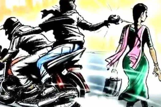 सुबह-सुबह महिला के गले पर झपटा बदमाश, चेन लेकर फरार