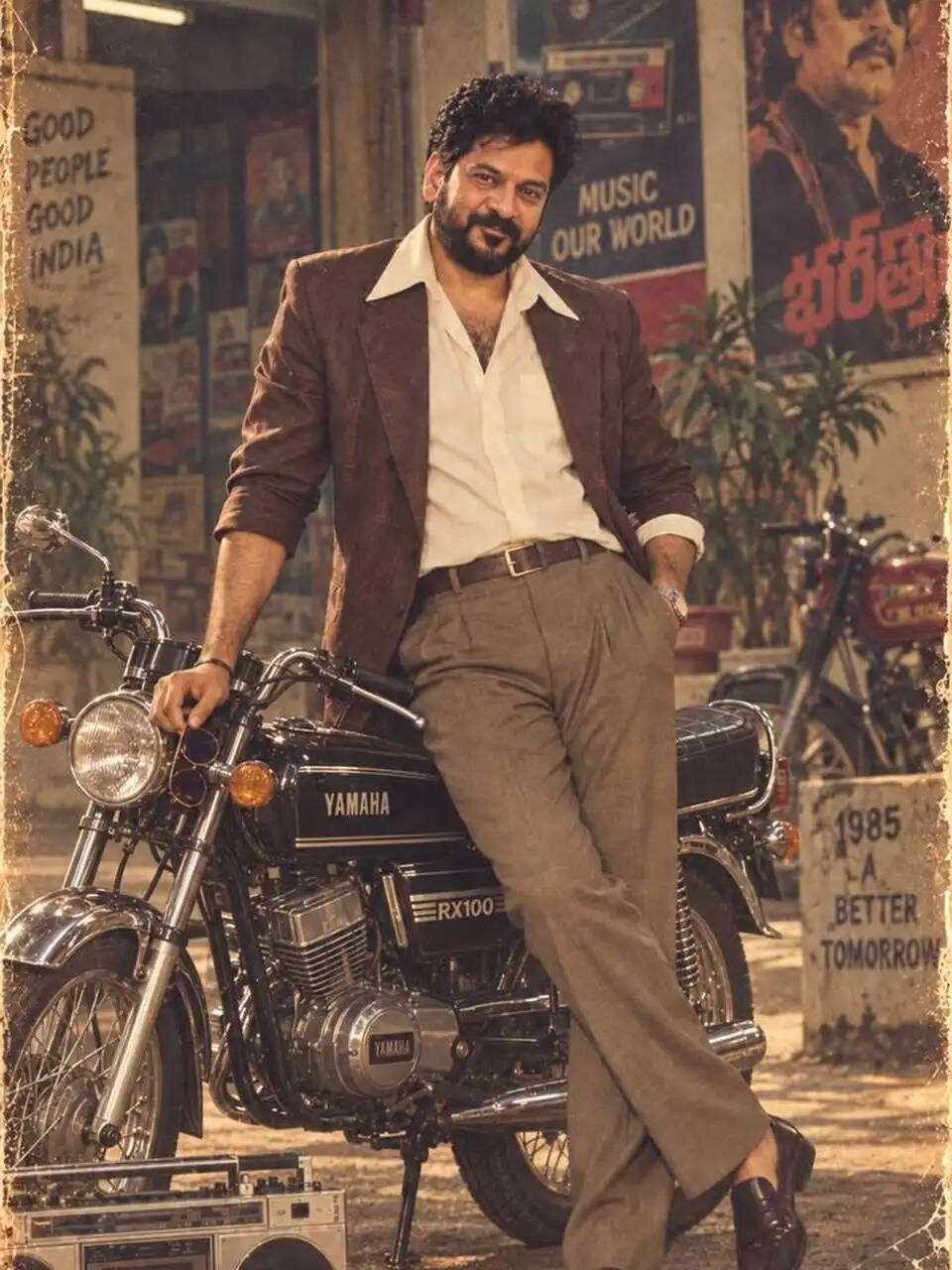 तेलंगाना के मुख्यमंत्री रेवंत रेड्डी भी 80 के दशक वाले फोटो ट्रेंड में शामिल हुए