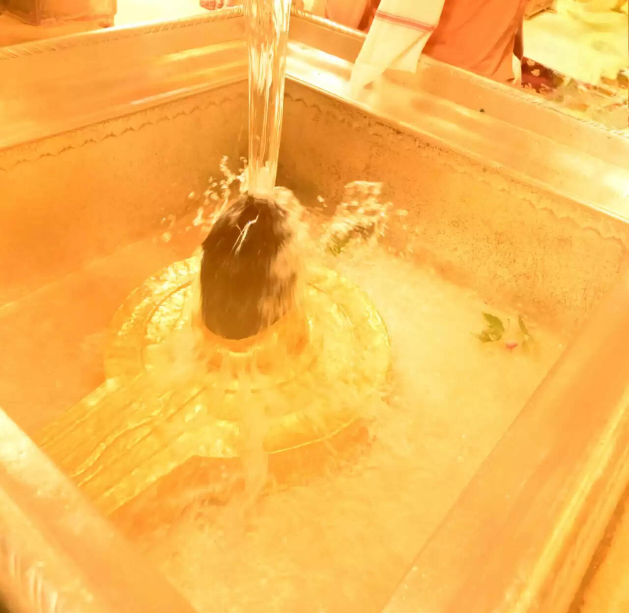 चक्र पुष्करिणी मणिकर्णिका कुंड के जल से श्री काशी विश्वनाथ का किया जलाभिषेक