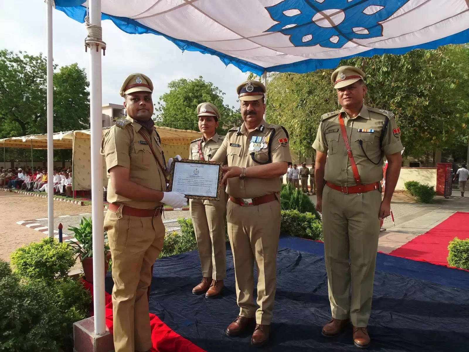 रिजर्व पुलिस लाइन जयपुर ग्रामीण में मनाया गया राजस्थान पुलिस स्थापना दिवस