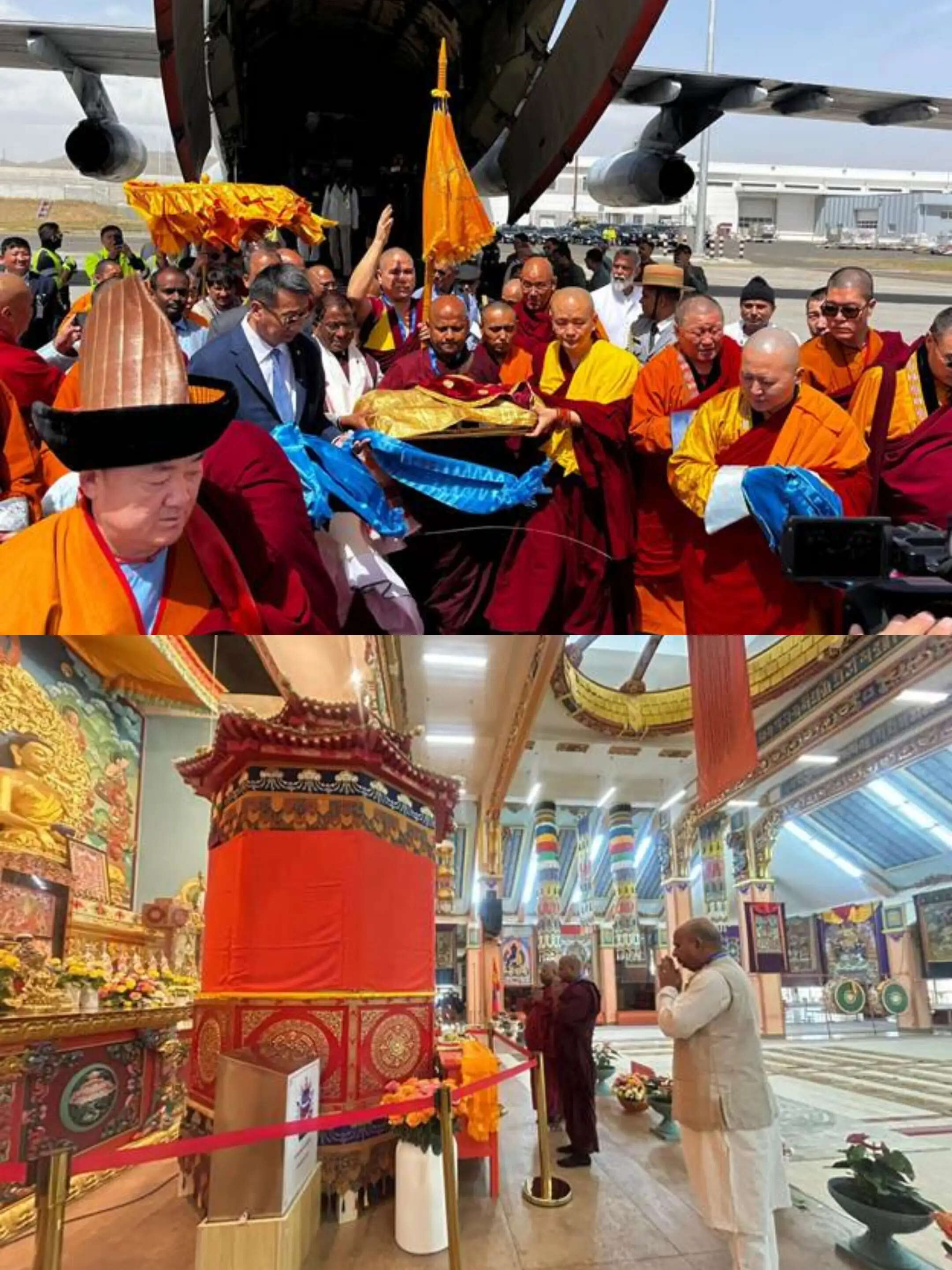 मंगोलिया में भगवान बुद्ध के प्रमुख शिष्यों के पवित्र अवशेष स्थापित और 'प्रकाश के पात्र' प्रदर्शनी का उद्घाटन