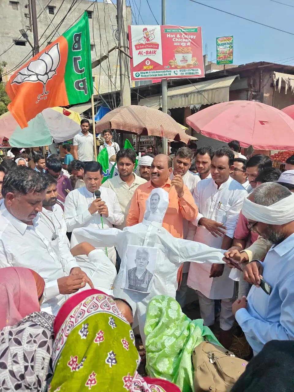 नूंह: जेएनयू मामले को लेकर भाजपा महिला मोर्चा का प्रदर्शन