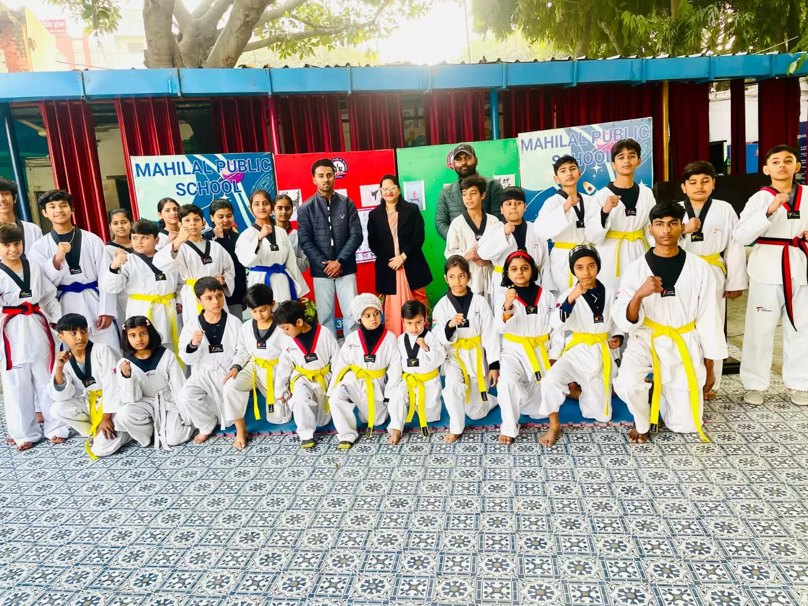 जिला ताइक्वांडो स्पोर्ट्स एसोसिएशन मुरादाबाद ने 25 खिलाड़ियों को दी कलर बेल्ट