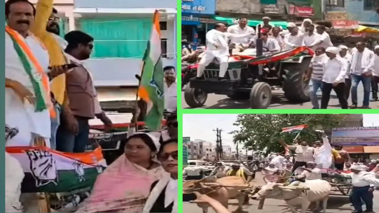 बीना में कांग्रेस का अनोखा प्रदर्शन, ‘ईएमआई पर पेट्रोल’ की मांग को लेकर सड़कों पर उतरे कार्यकर्ता