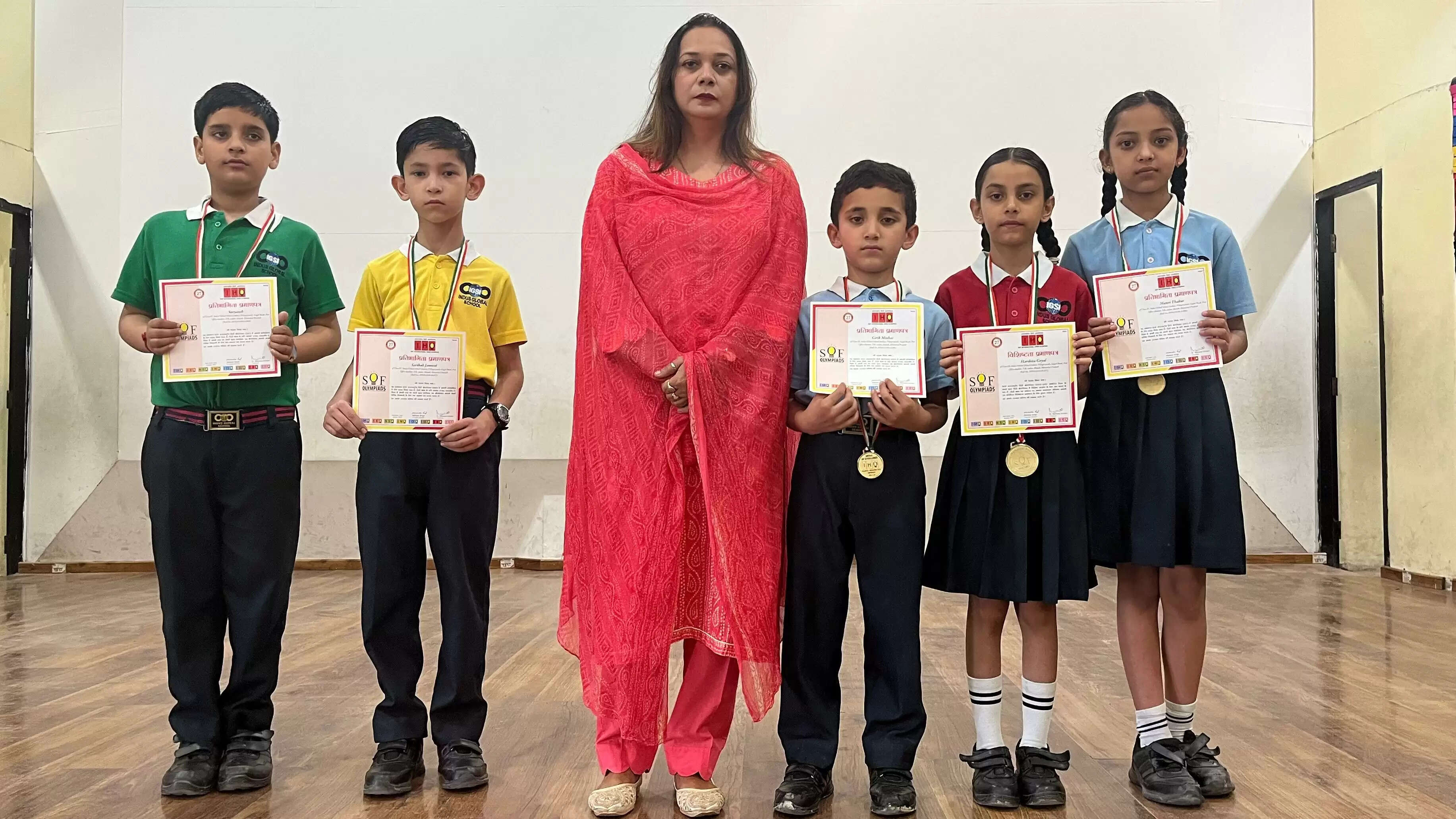 अंतरराष्ट्रीय हिंदी ओलंपियाड में इंडस ग्लोबल के छात्रों का रहा बेहतरीन प्रदर्शन