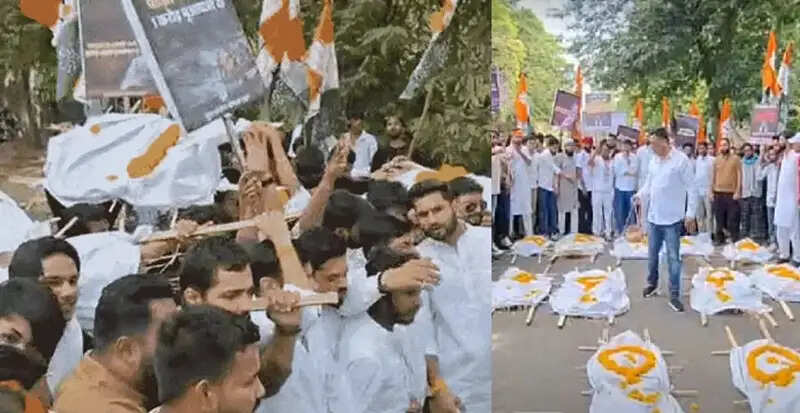 जबलपुर क्रूज हादसे पर गरमाई सियासत, भोपाल में युवा कांग्रेस का विरोध प्रदर्शन, निकाली प्रतीकात्मक शव यात्रा