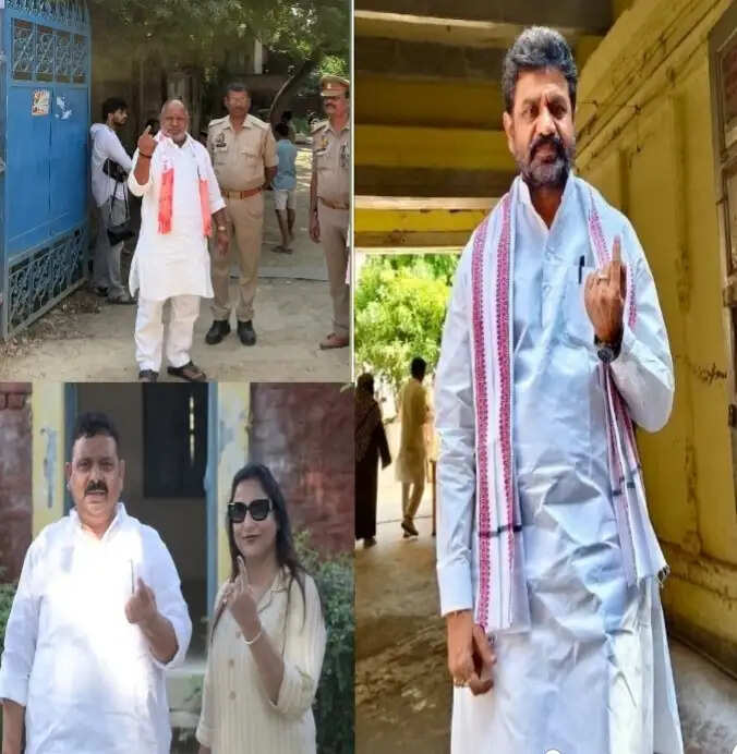 प्रदेश सरकार के तीन मंत्रियों ने गृह जनपद वाराणसी में किया मतदान, मताधिकार की किया अपील