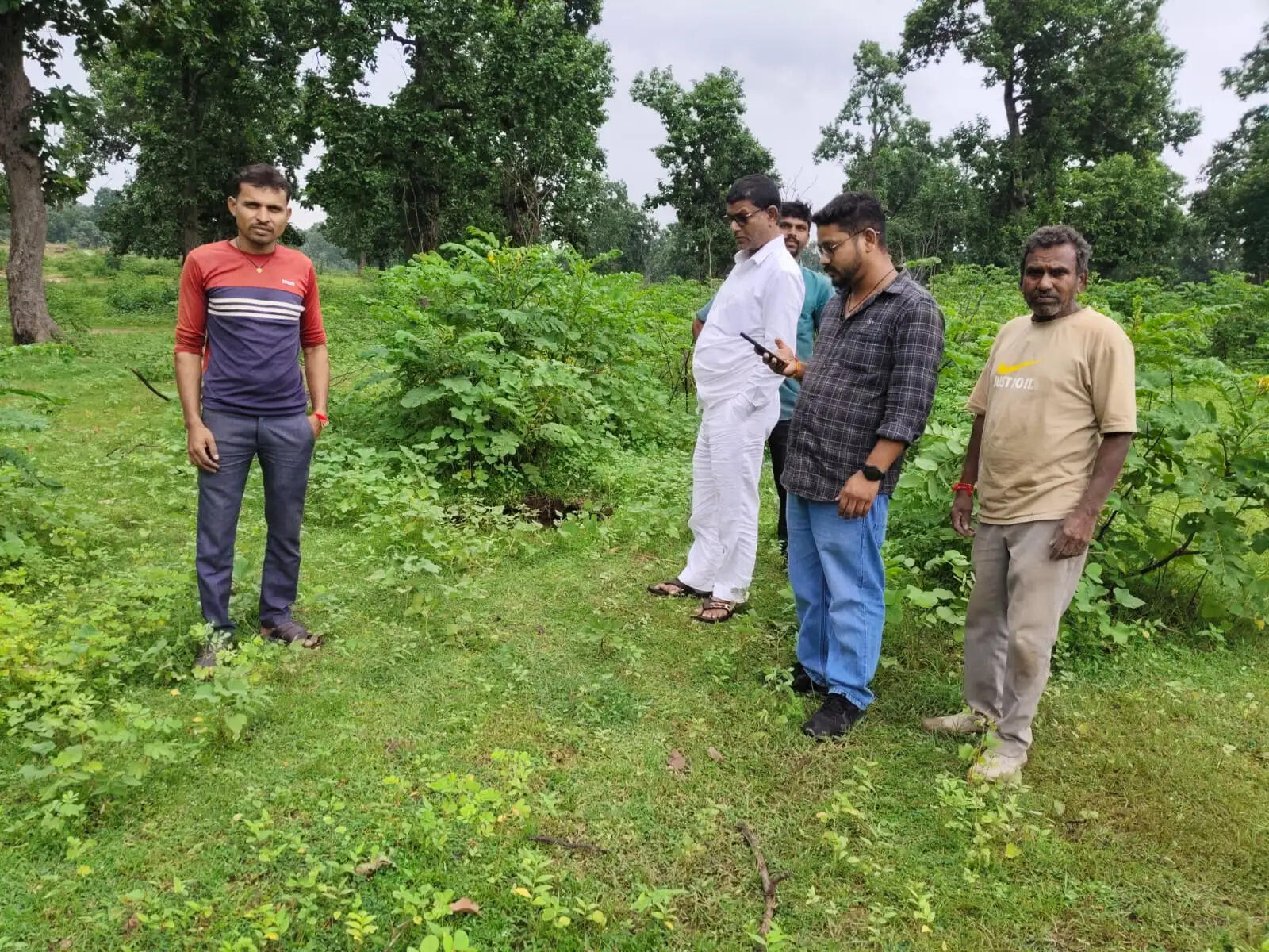 अनूपपुर: जमीन धंसने से 30 फीट गहरा गोफ, आसपास के रहवासियों में दहशत