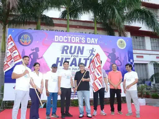 डॉक्टर्स डे पर रन फॉर हेल्थ मैराथन में दिया स्वस्थ जीवनशैली का संदेश