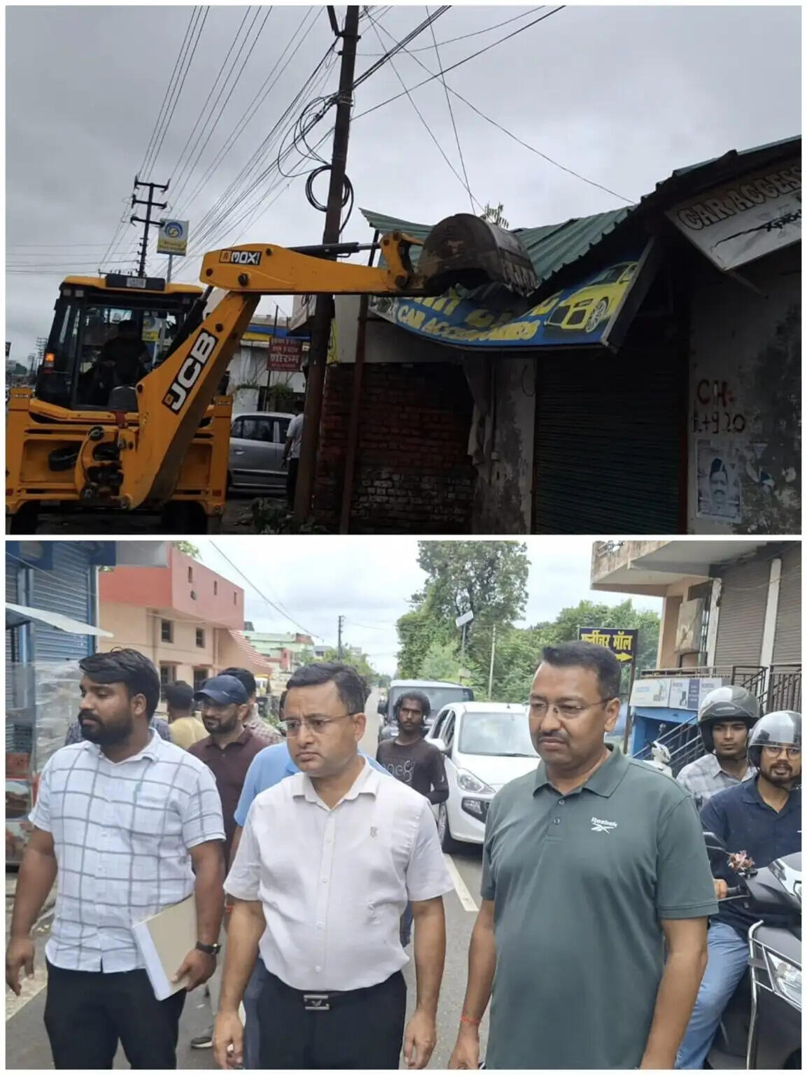 नगर निगम ने नालियों से हटाया अतिक्रमण