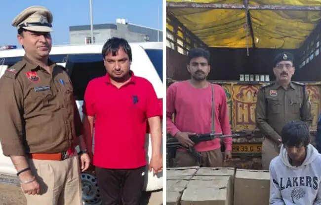 सोनीपत : अवैध शराब तस्करी में संलिप्त दो गिरफ्तार, 45 पेटी शराब बरामद