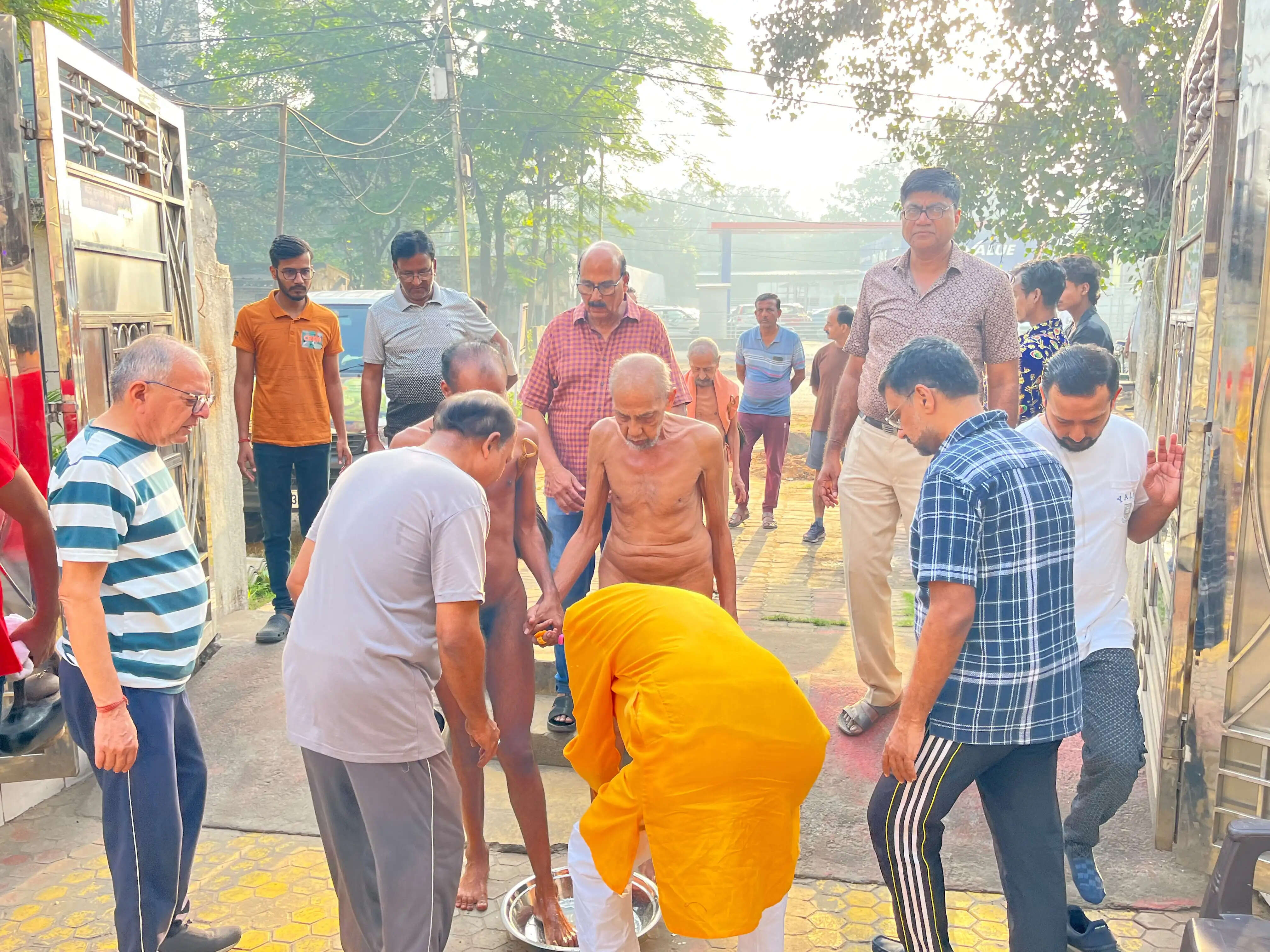 जैन समाज ने किया मुनिसंघ का स्वागत,&nbsp;श्रद्धालुओं को मिला संतों का सानिध्य