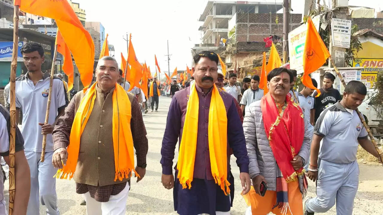 रांची में बजरंग दल का भव्य शौर्य संचलन, हजारों कार्यकर्ताओं ने लिया भाग