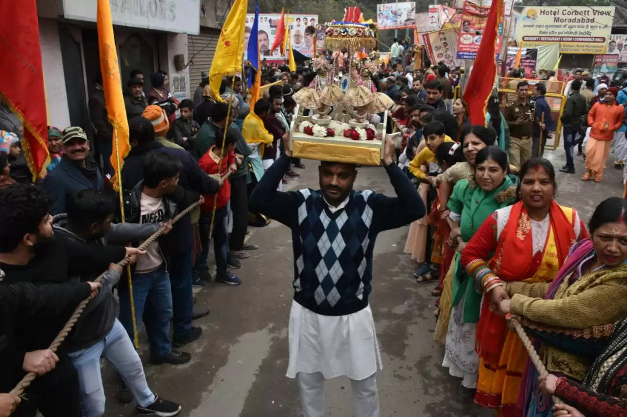 इस्कॉन ने धूमधाम से निकाली श्री श्री कृष्ण बलराम रथयात्रा, उमड़े भक्त