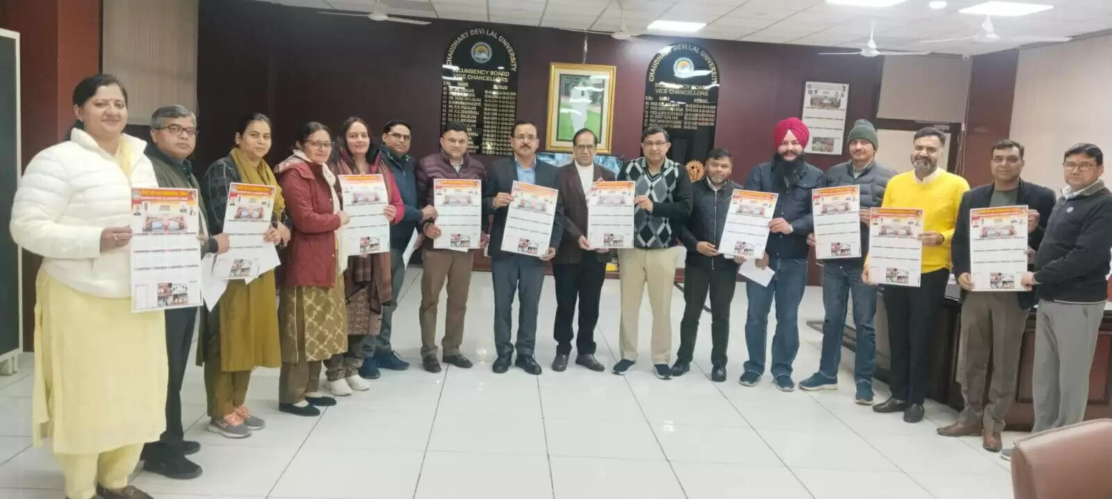 सिरसा: वार्षिक कैलेंडर का विमोचन, कुलपति ने आठ प्राध्यापकों को कंफर्मेशन लेटर दिए