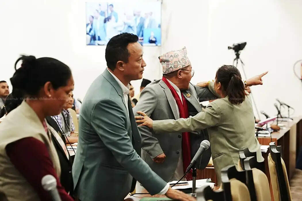 नेपाल संसद में सत्तापक्ष के सांसद की टिप्पणी से नाराज विपक्षी सांसदों का हंगामा