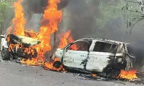 चोरगलिया में दो कारों की आमने-सामने टक्कर, एक की मौत, 6 गंभीर