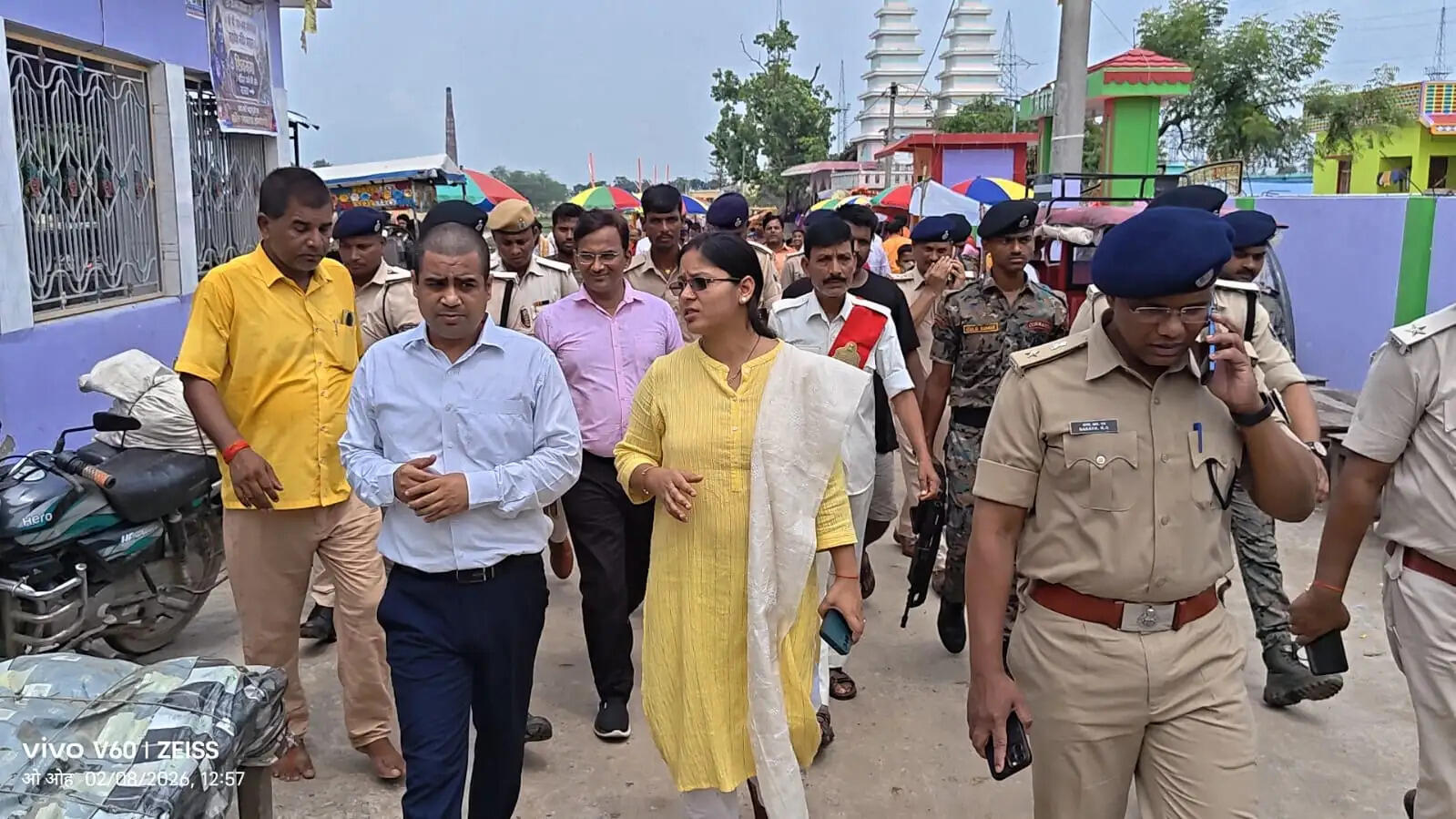 पहली सोमवारी पर उमड़ने वाली भीड़ को लेकर डीएम-एसपी ने बाबा भीमशंकर धाम का किया निरीक्षण