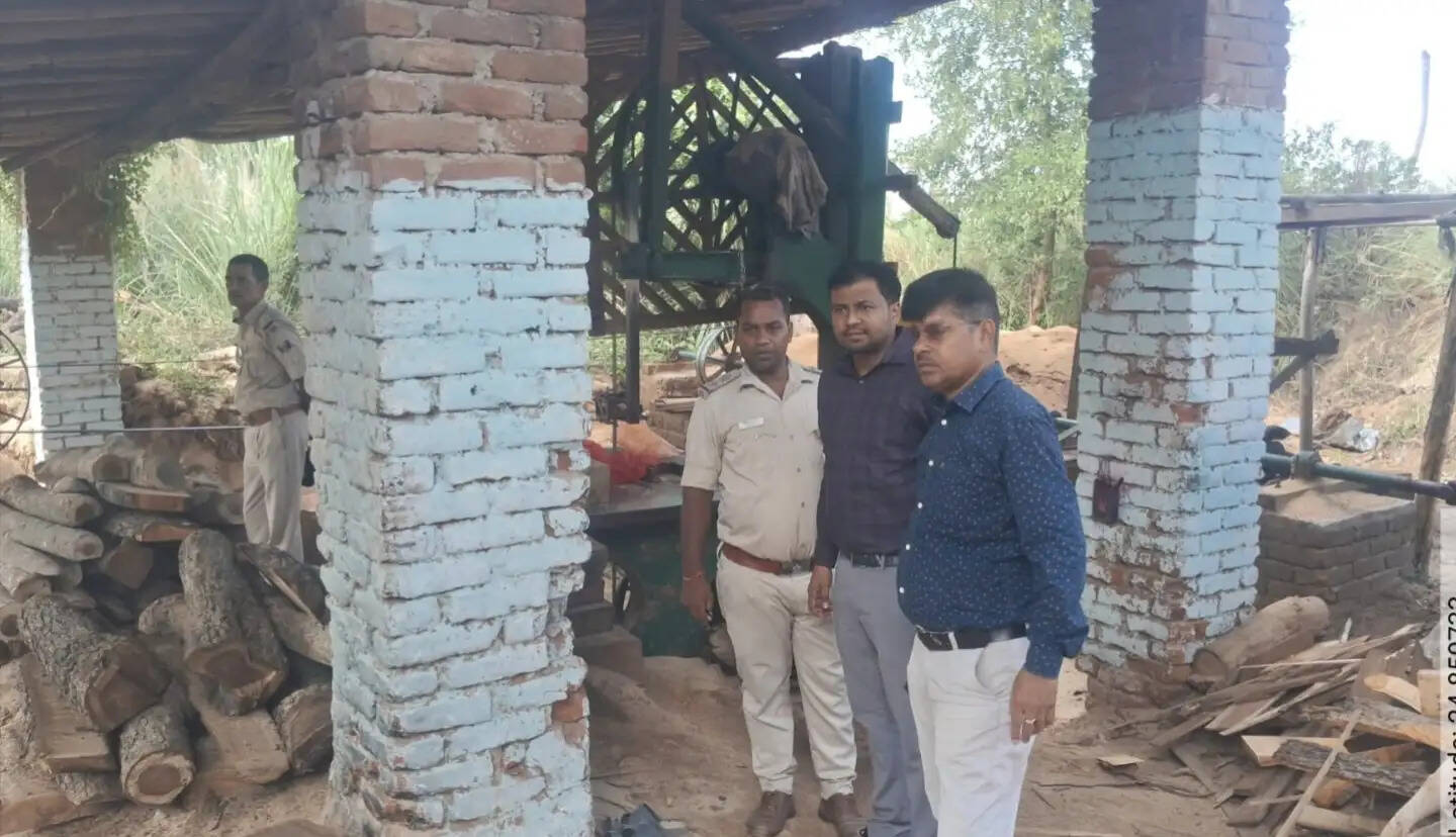 वन विभाग की बड़ी कार्रवाई, अवैध आरा मिल सील; संचालक फरार
