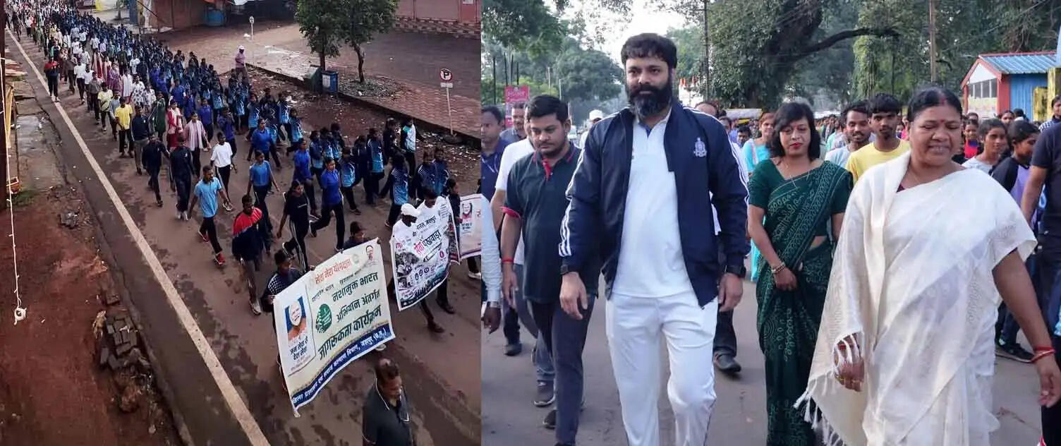सेवा संकल्प अभियान :&nbsp;जशपुर में वॉकथॉन के जरिए गूंजा नशामुक्त समाज का संदेश