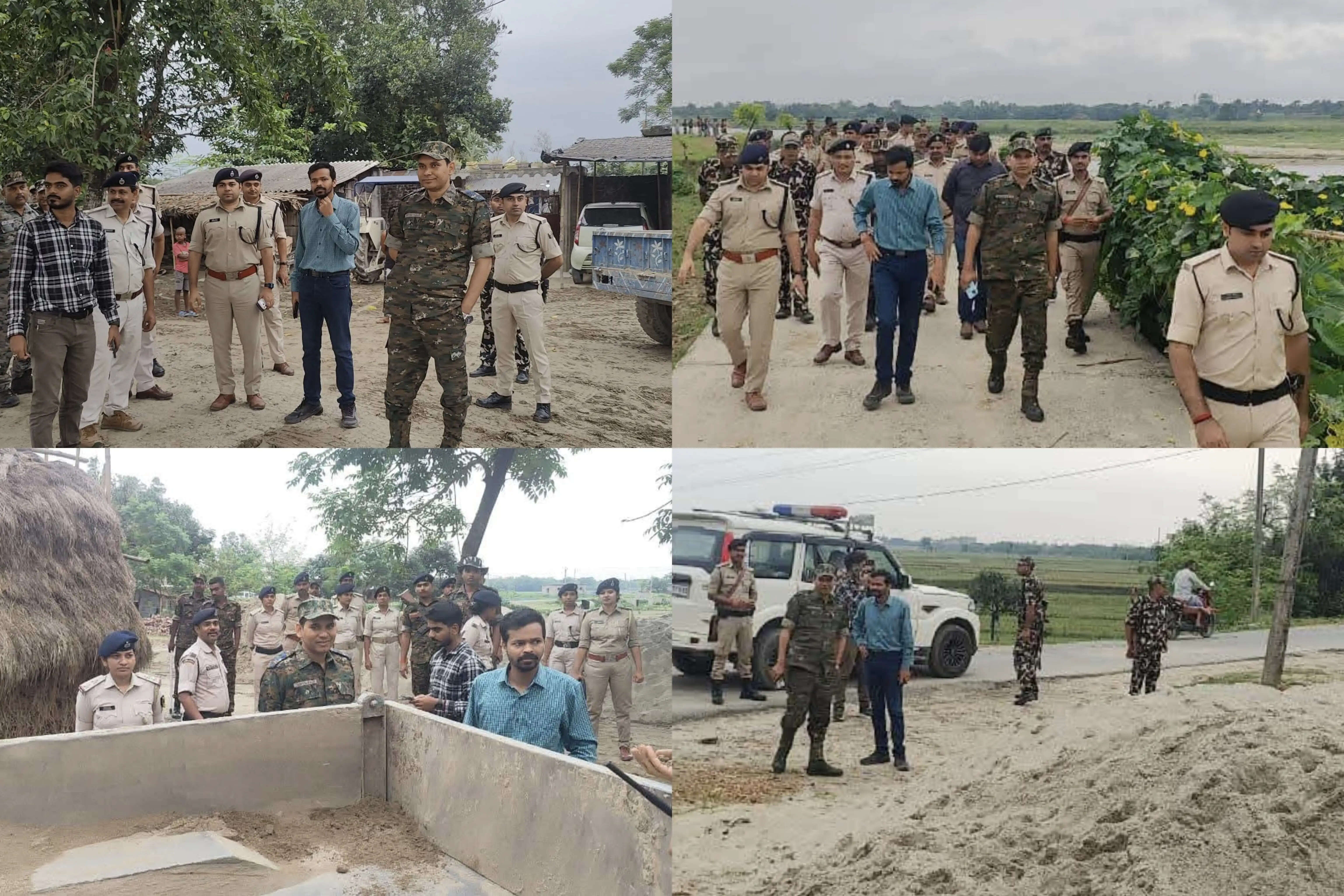 किशनगंज में अवैध खनन के अड्डों पर प्रशासन का बुलडोजर, 70 नावें ध्वस्त