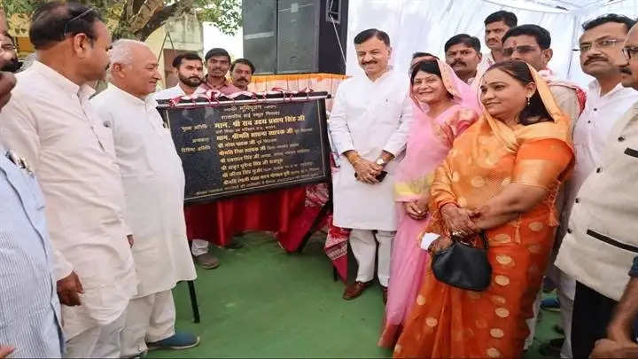 नरसिंहपुरः स्कूल शिक्षा मंत्री ने किया शासकीय हाई स्कूल भवन का भूमिपूजन